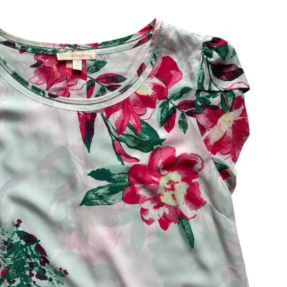 Skies Are Blue Womens Top With Ruffle Sleeves Size Large - Picture 3 of 12